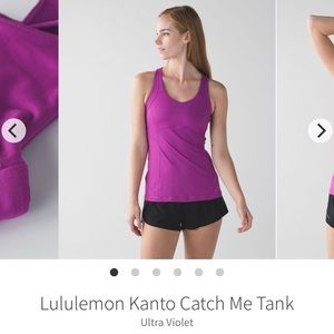 Lululemon Kanto Catch Me Tank size 2 in ultra violet